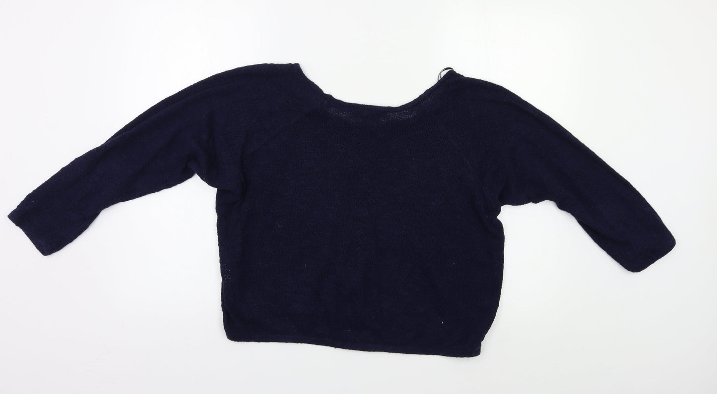 Womens UK Size 10 Topshop Blue Pullover Jumper