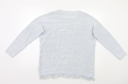 Womens UK Size 14 M&S Blue Pullover Jumper
