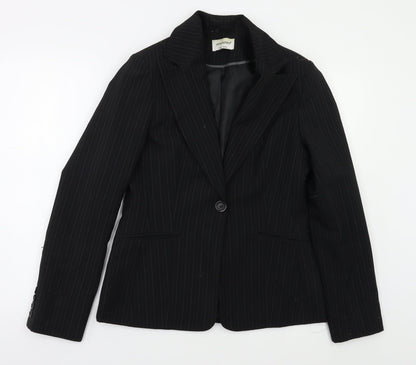 Primark Womens Black Striped  Jacket Blazer Size 10