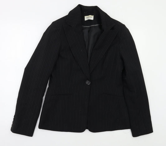 Primark Womens Black Striped  Jacket Blazer Size 10
