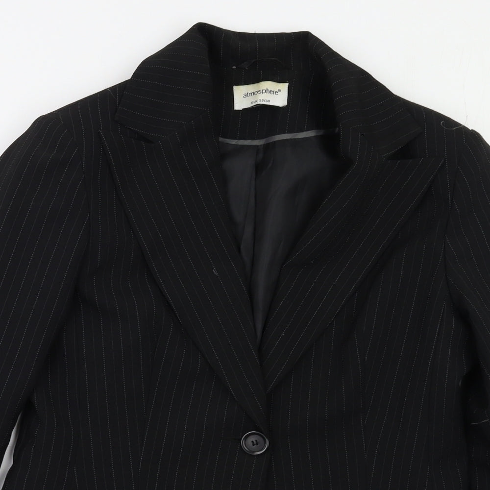 Primark Womens Black Striped  Jacket Blazer Size 10