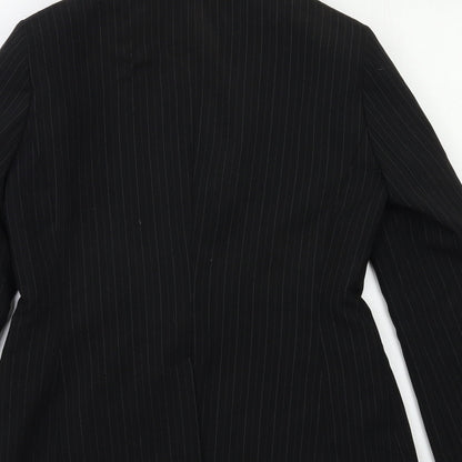 Primark Womens Black Striped  Jacket Blazer Size 10