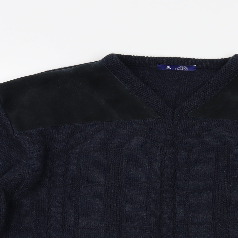 BHS Mens Blue   Pullover Jumper Size L