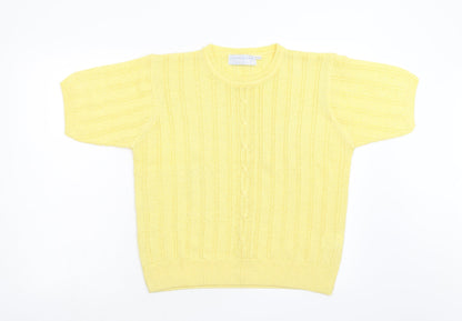 Womens UK Size M Compliments Yellow Pullover Jumper