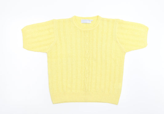 Womens UK Size M Compliments Yellow Pullover Jumper