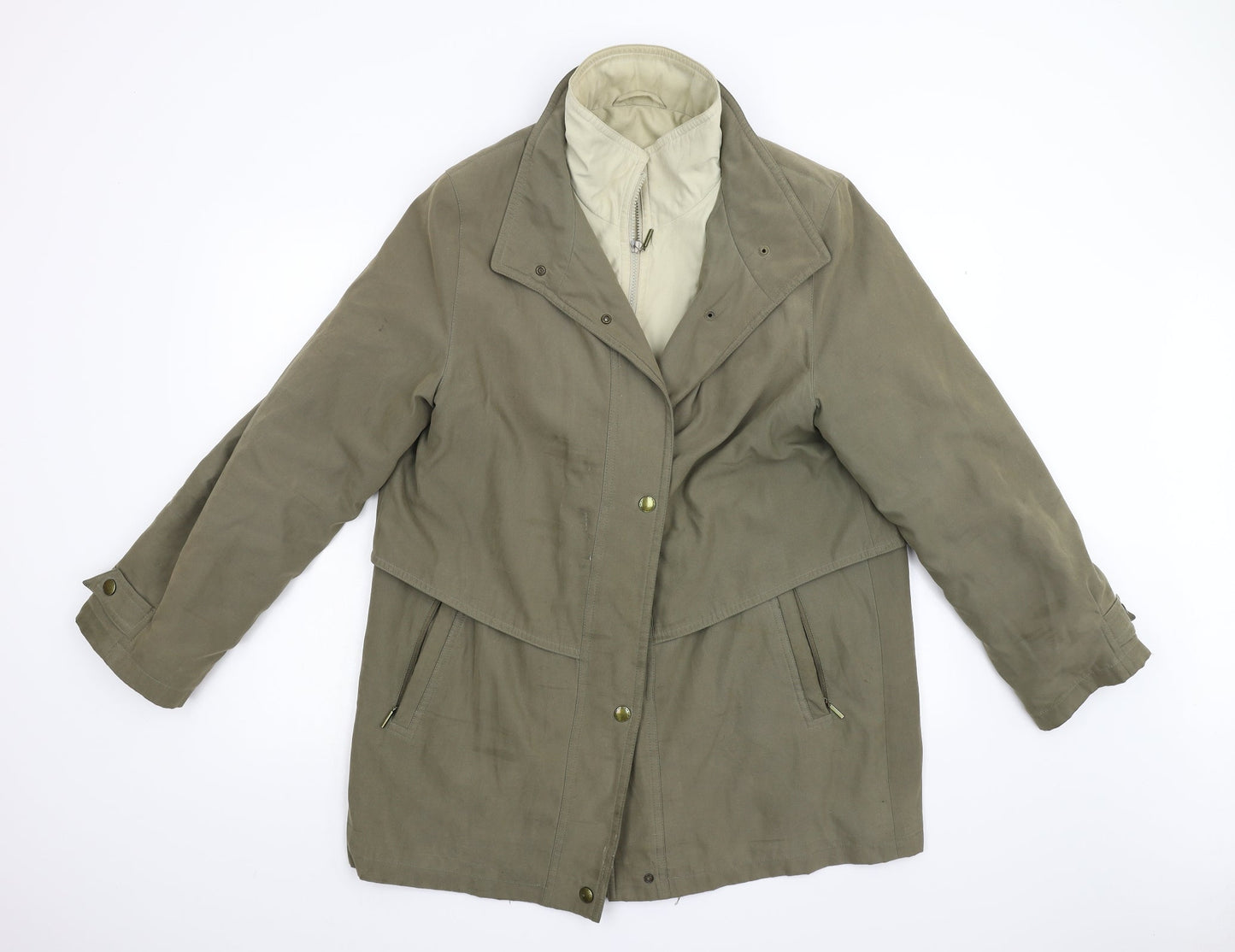Mens UK Size 42 Goldix Green Overcoat