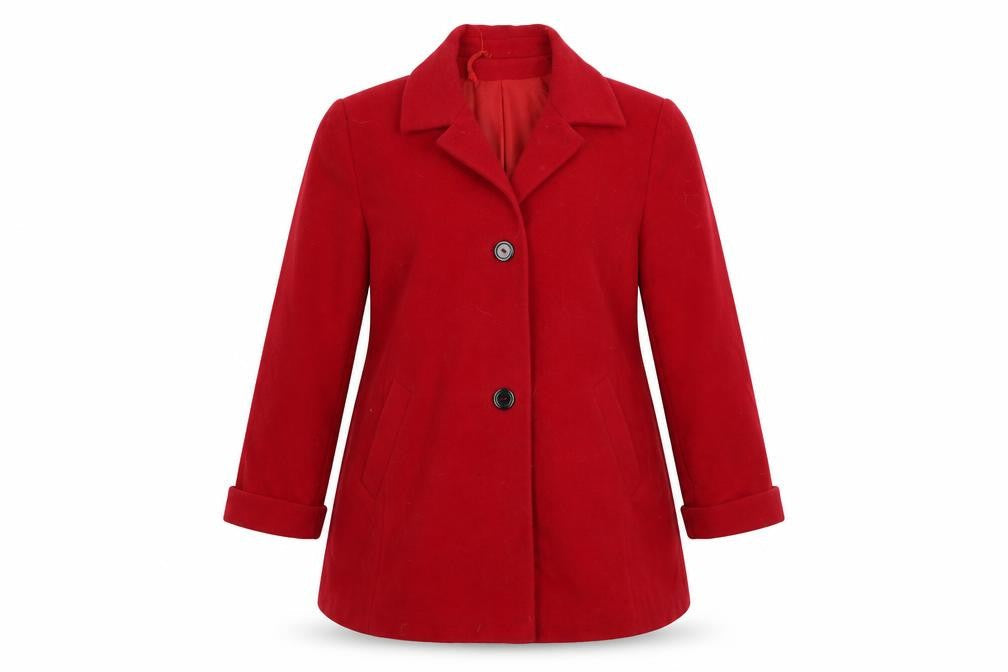 Womens UK Size 16 Kirsten Red Overcoat