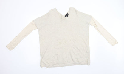 Womens UK Size 10 Topshop Beige Pullover Jumper