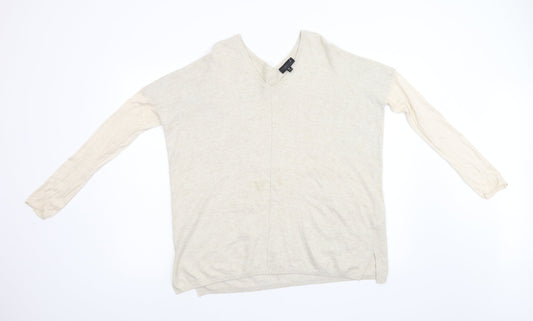 Womens UK Size 10 Topshop Beige Pullover Jumper