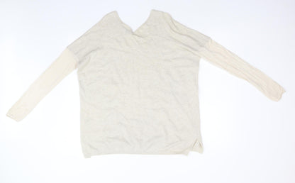 Womens UK Size 10 Topshop Beige Pullover Jumper