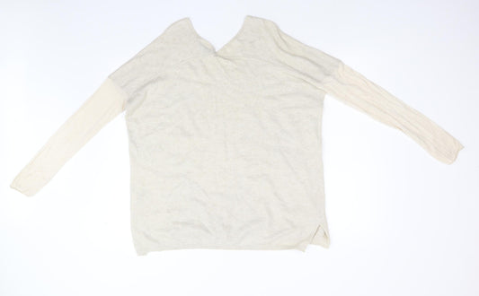 Womens UK Size 10 Topshop Beige Pullover Jumper