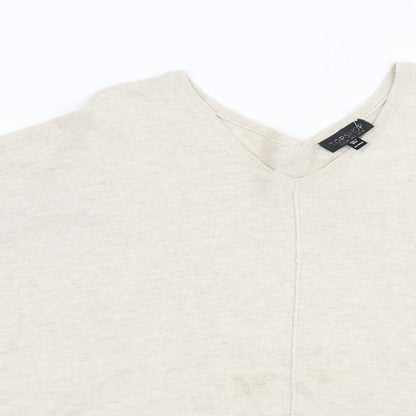 Womens UK Size 10 Topshop Beige Pullover Jumper