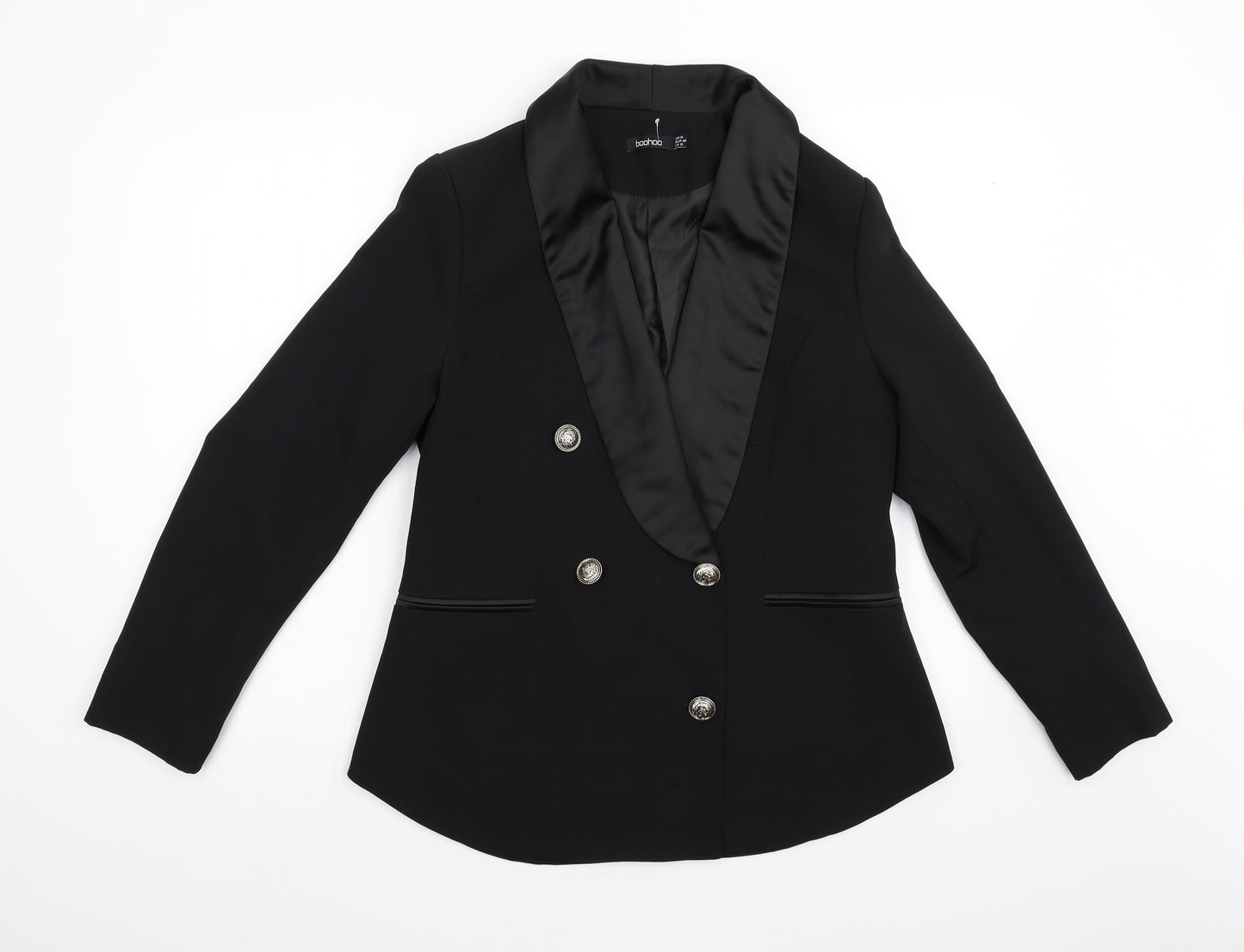 Boohoo Womens Black   Jacket Suit Jacket Size 14