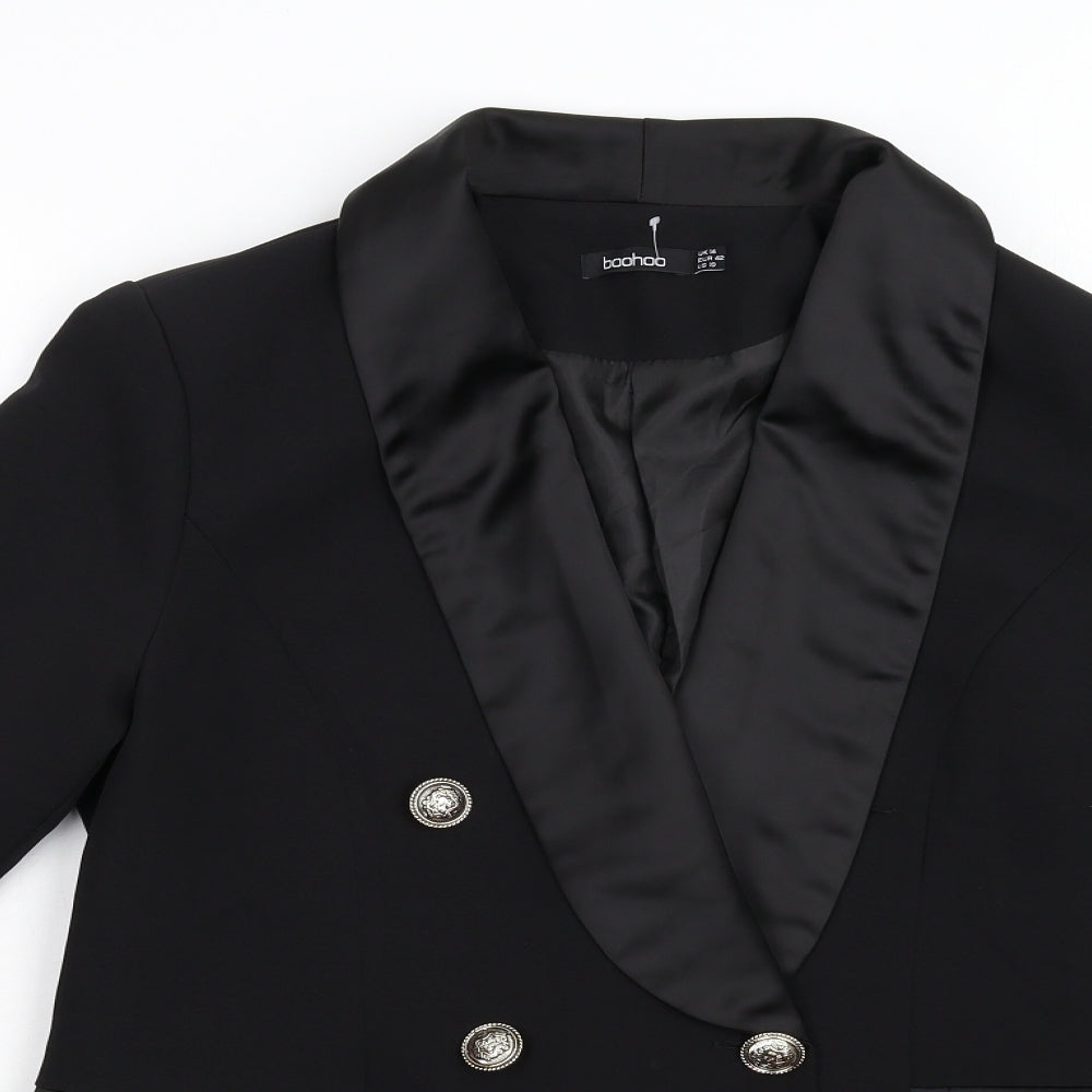 Boohoo Womens Black   Jacket Suit Jacket Size 14