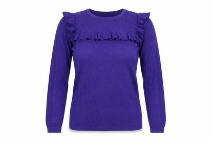 Womens UK Size 8 Red Herring Purple Pullover Jumper