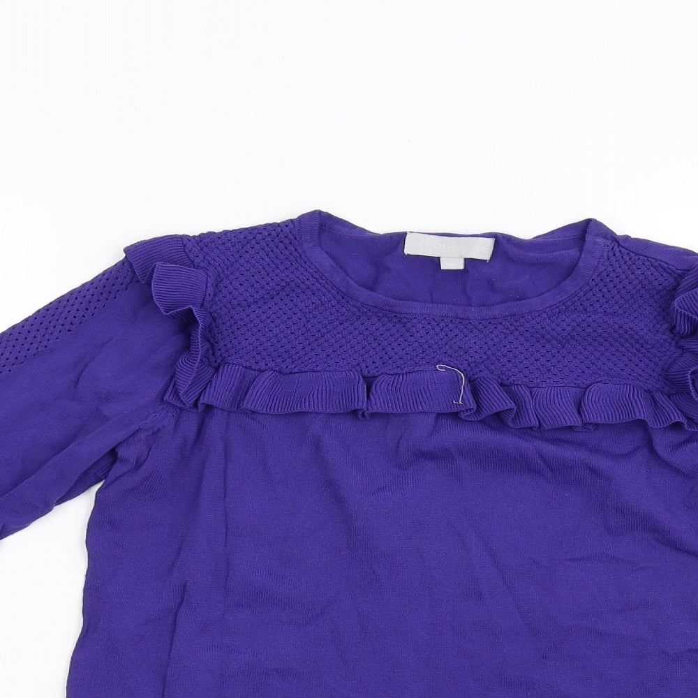 Womens UK Size 8 Red Herring Purple Pullover Jumper