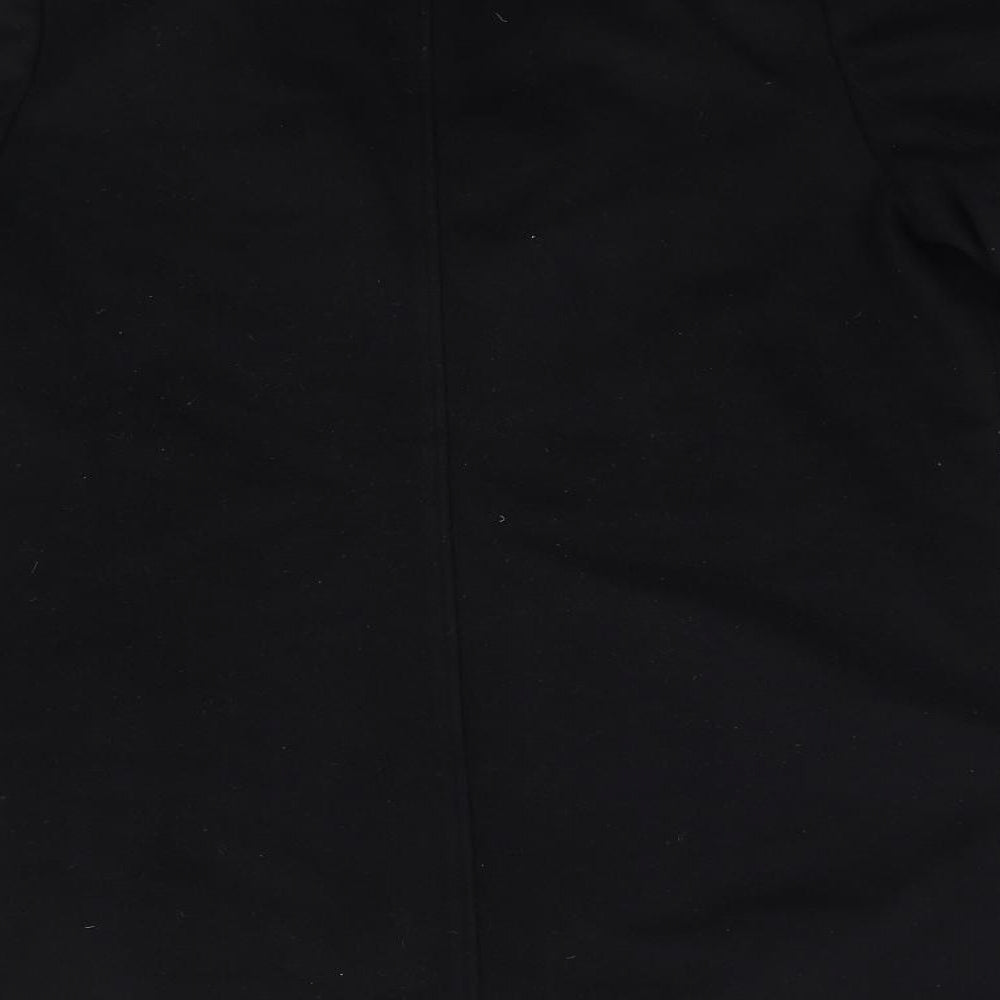 Womens UK Size 8 M&S Black Overcoat
