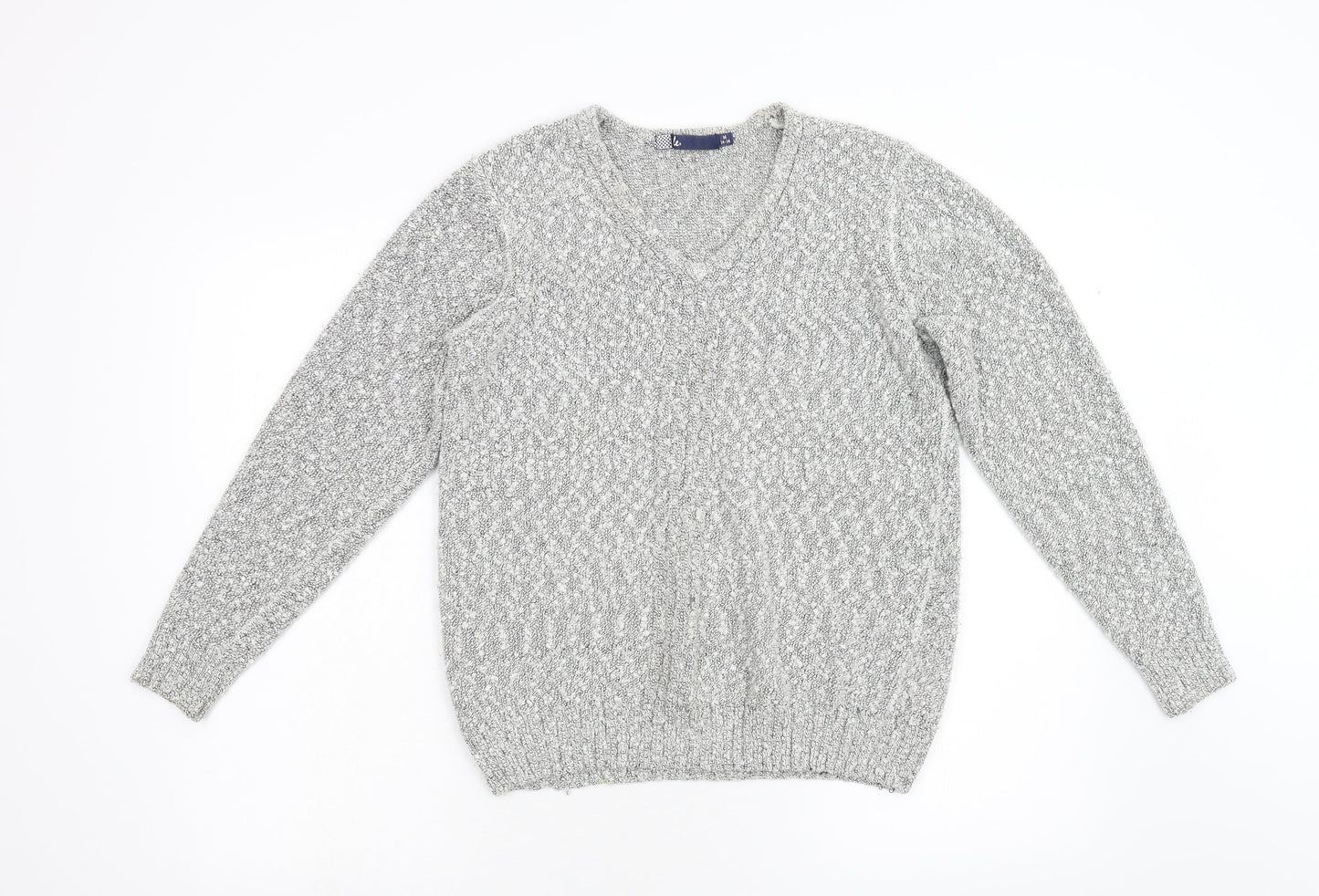Womens UK Size M Isle Grey Pullover Jumper