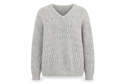 Womens UK Size M Isle Grey Pullover Jumper