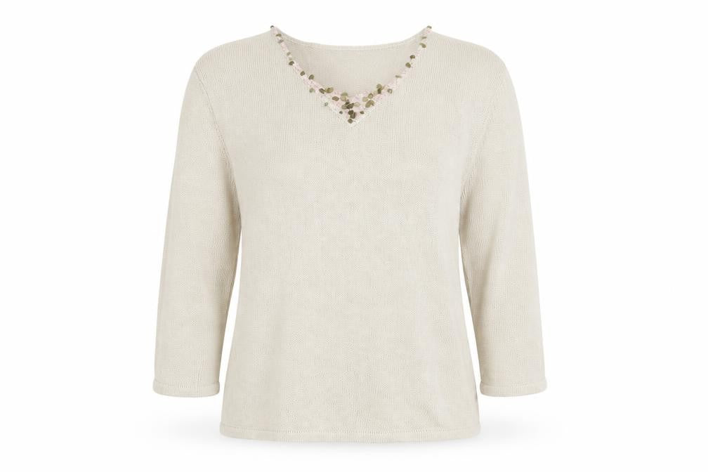 Womens UK Size 14 Lakeland Beige Pullover Jumper