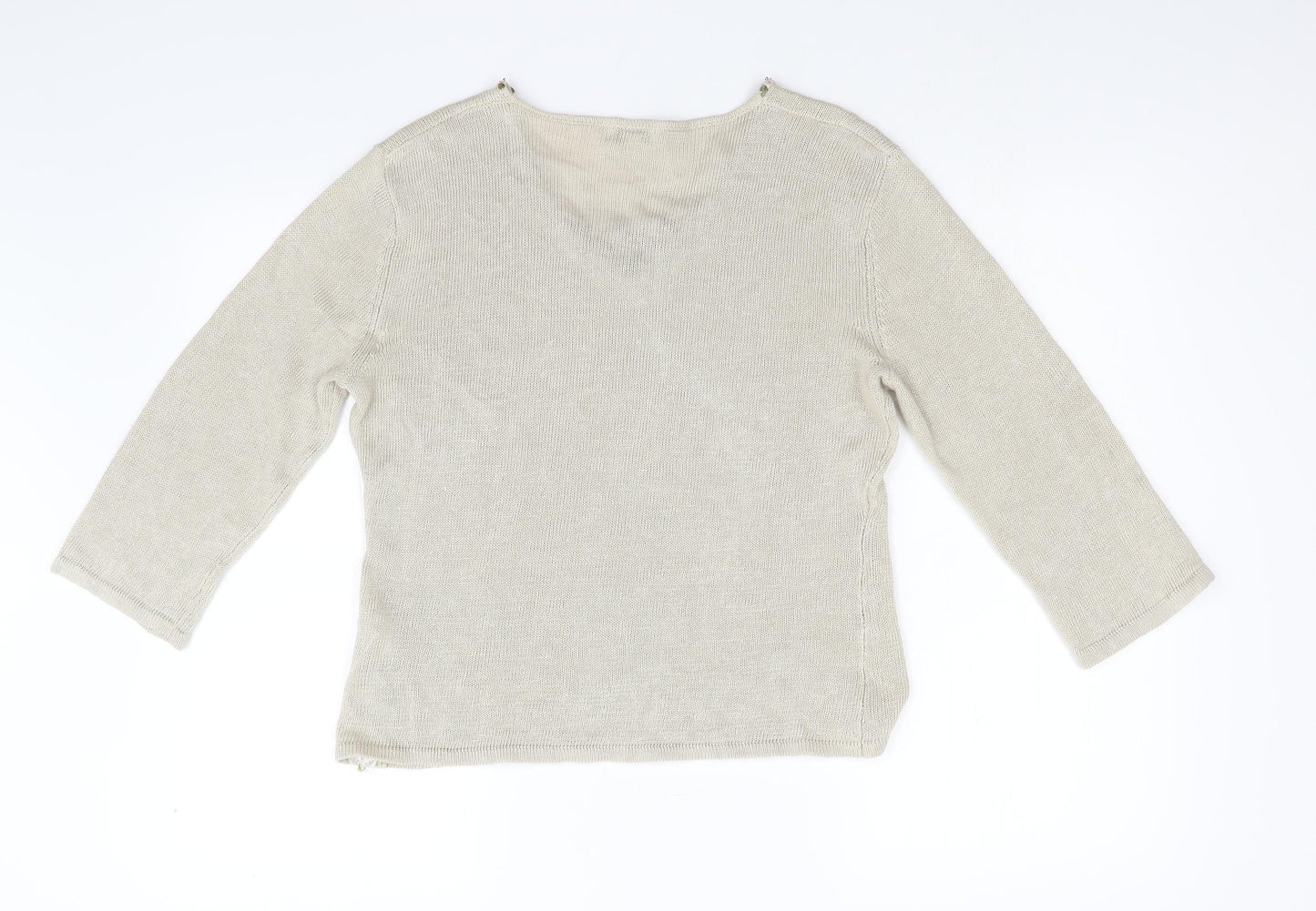 Womens UK Size 14 Lakeland Beige Pullover Jumper
