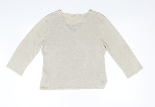 Womens UK Size 14 Lakeland Beige Pullover Jumper