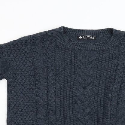 Avenue Womens Green  Knit Pullover Jumper Size 12