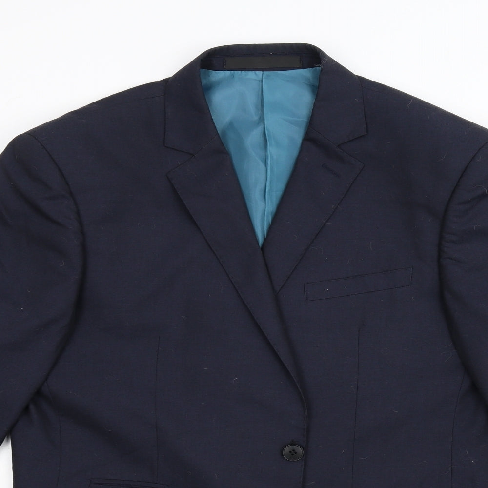 Mens UK Size 42 M&S Regular Blue Suit Jacket