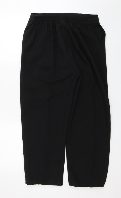 Womens UK Size 18 Preworn Regular Fit Capri Black Trousers