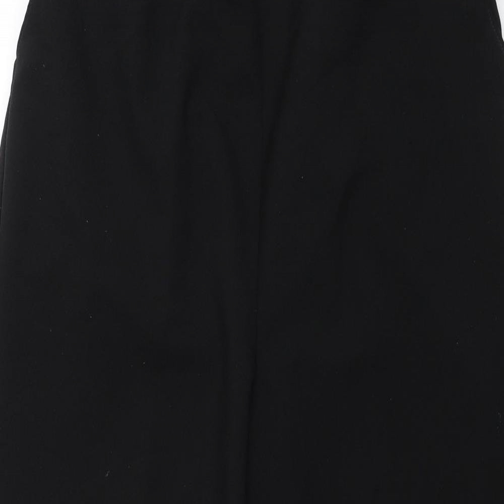 Womens UK Size 18 Preworn Regular Fit Capri Black Trousers