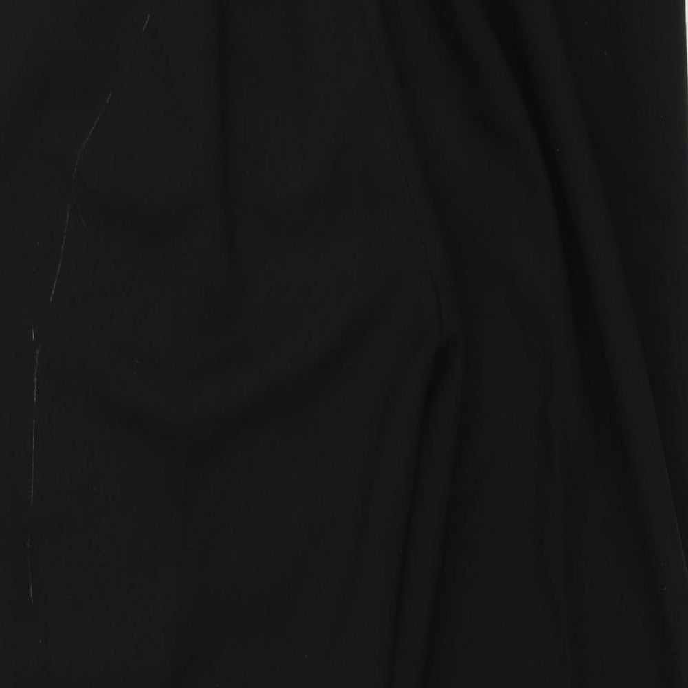 Womens UK Size 18 Preworn Regular Fit Capri Black Trousers