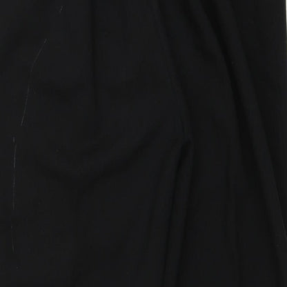 Womens UK Size 18 Preworn Regular Fit Capri Black Trousers