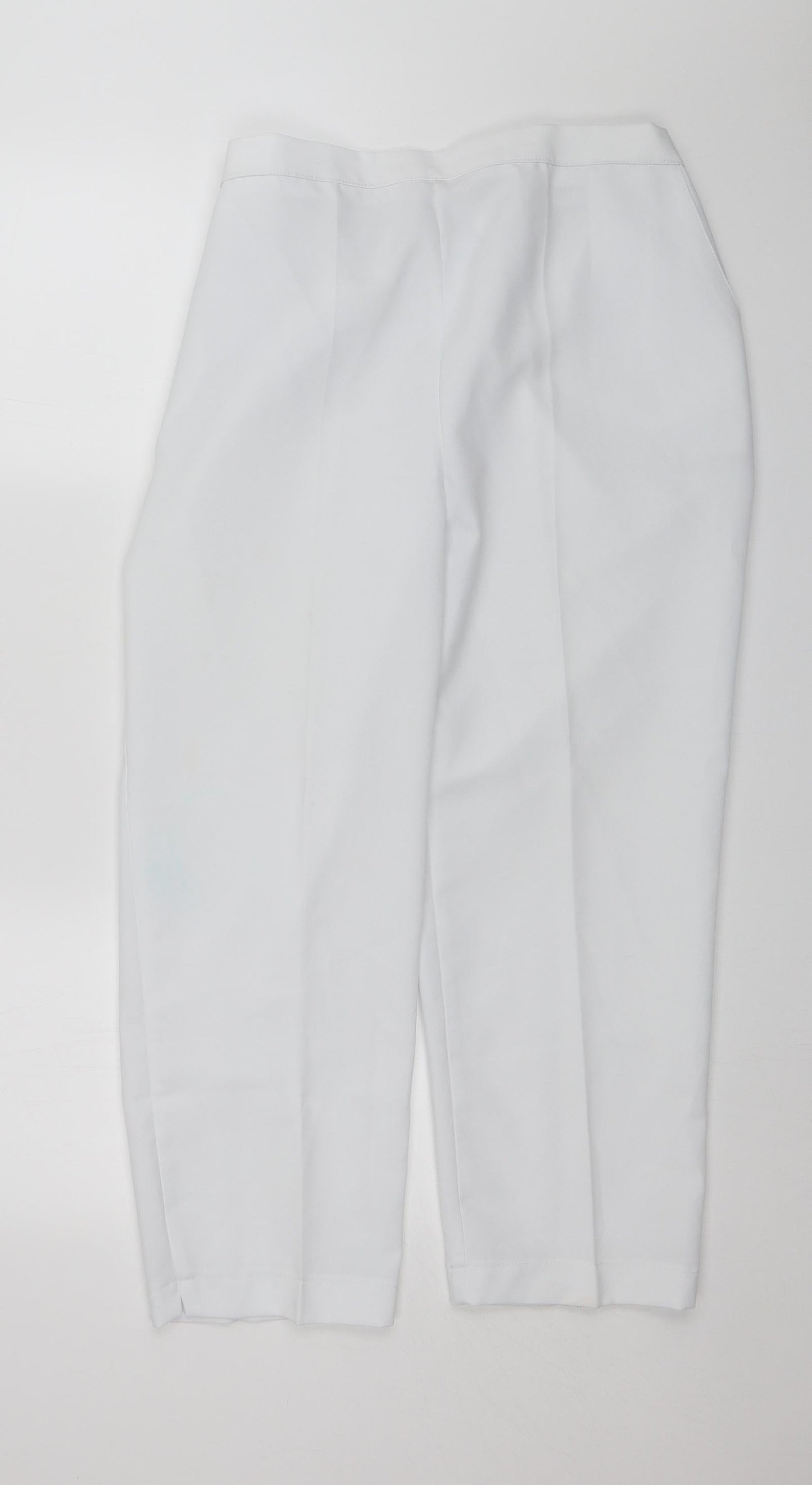 Womens UK Size 18 Emma Collection Regular Fit Capri White Trousers