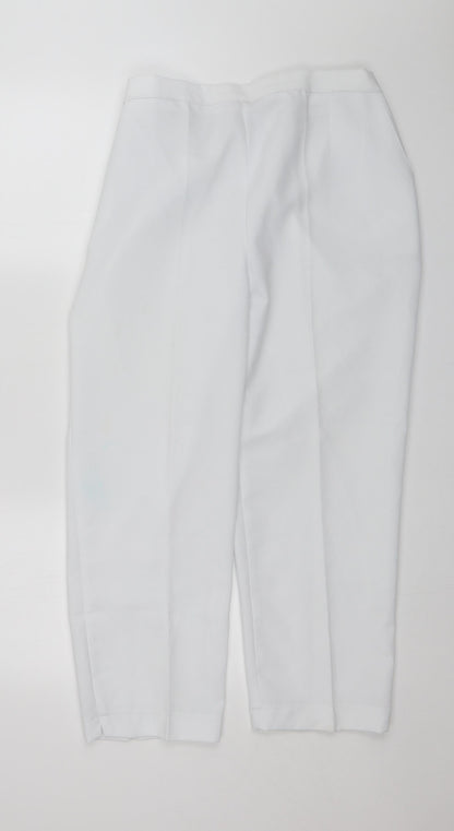 Womens UK Size 18 Emma Collection Regular Fit Capri White Trousers
