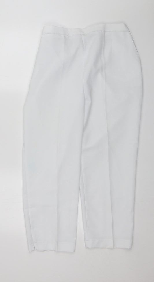 Womens UK Size 18 Emma Collection Regular Fit Capri White Trousers