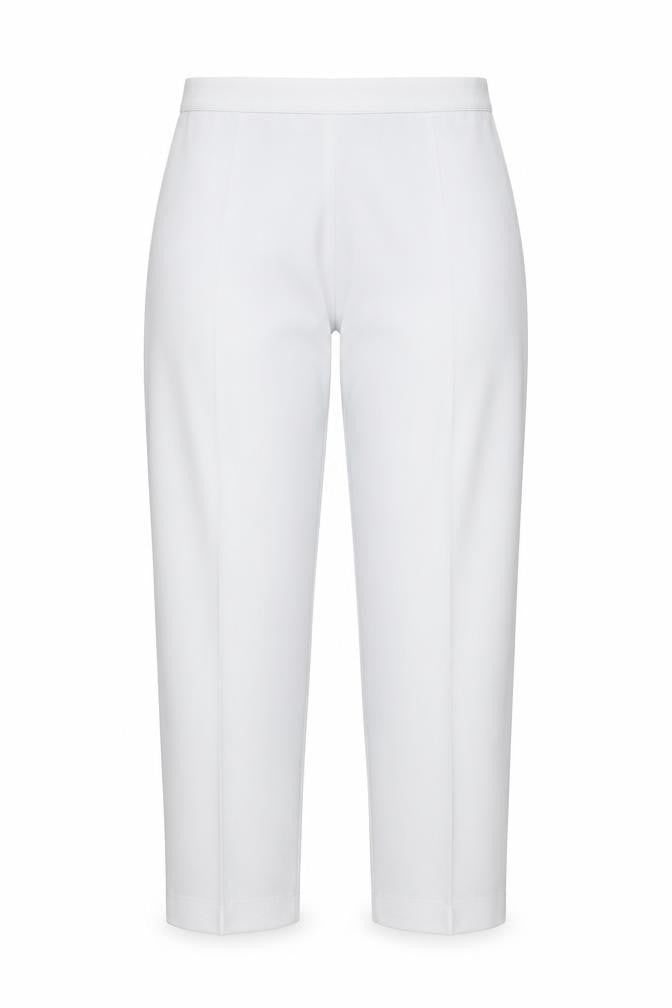 Womens UK Size 18 Emma Collection Regular Fit Capri White Trousers