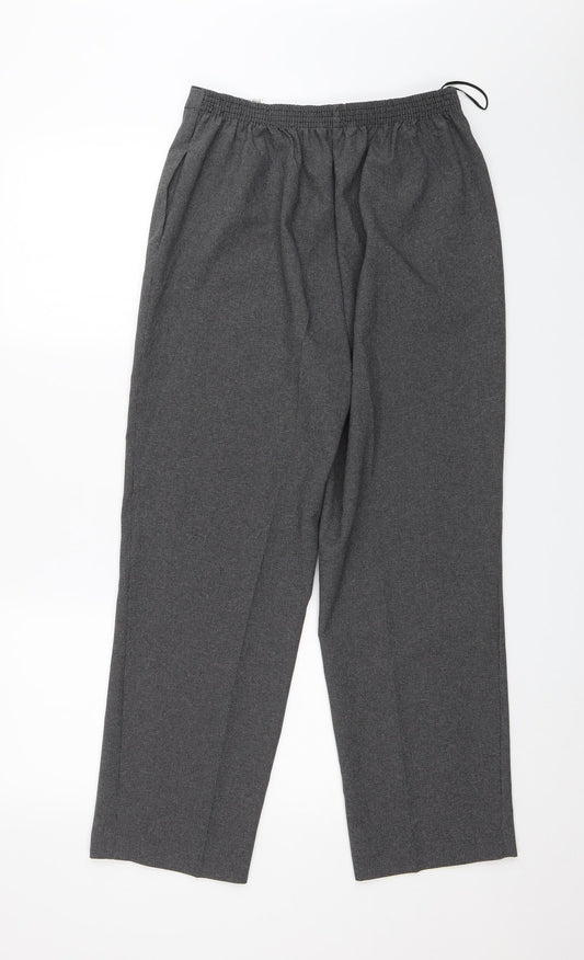 BM Collection Womens Grey   Capri Trousers Size 12 L26 in