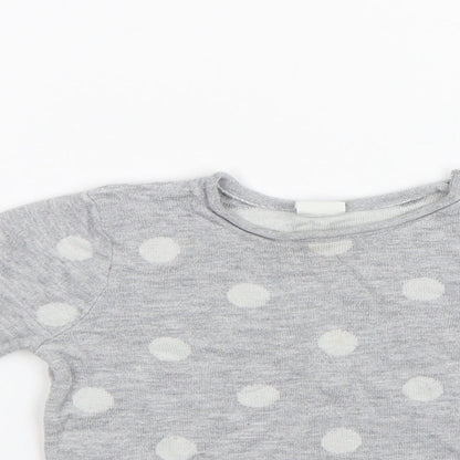 H&M Baby Grey Polka Dot  Pullover Jumper Size 24 Months