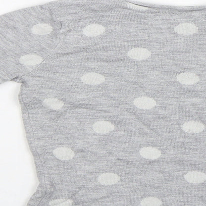 H&M Baby Grey Polka Dot  Pullover Jumper Size 24 Months