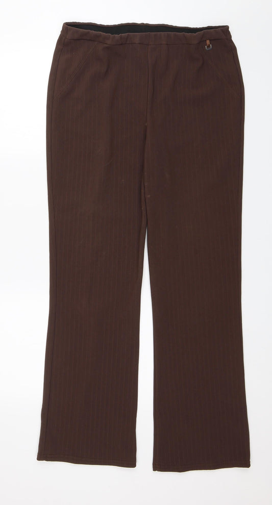 Bonmarché Womens Brown   Trousers  Size M L28 in