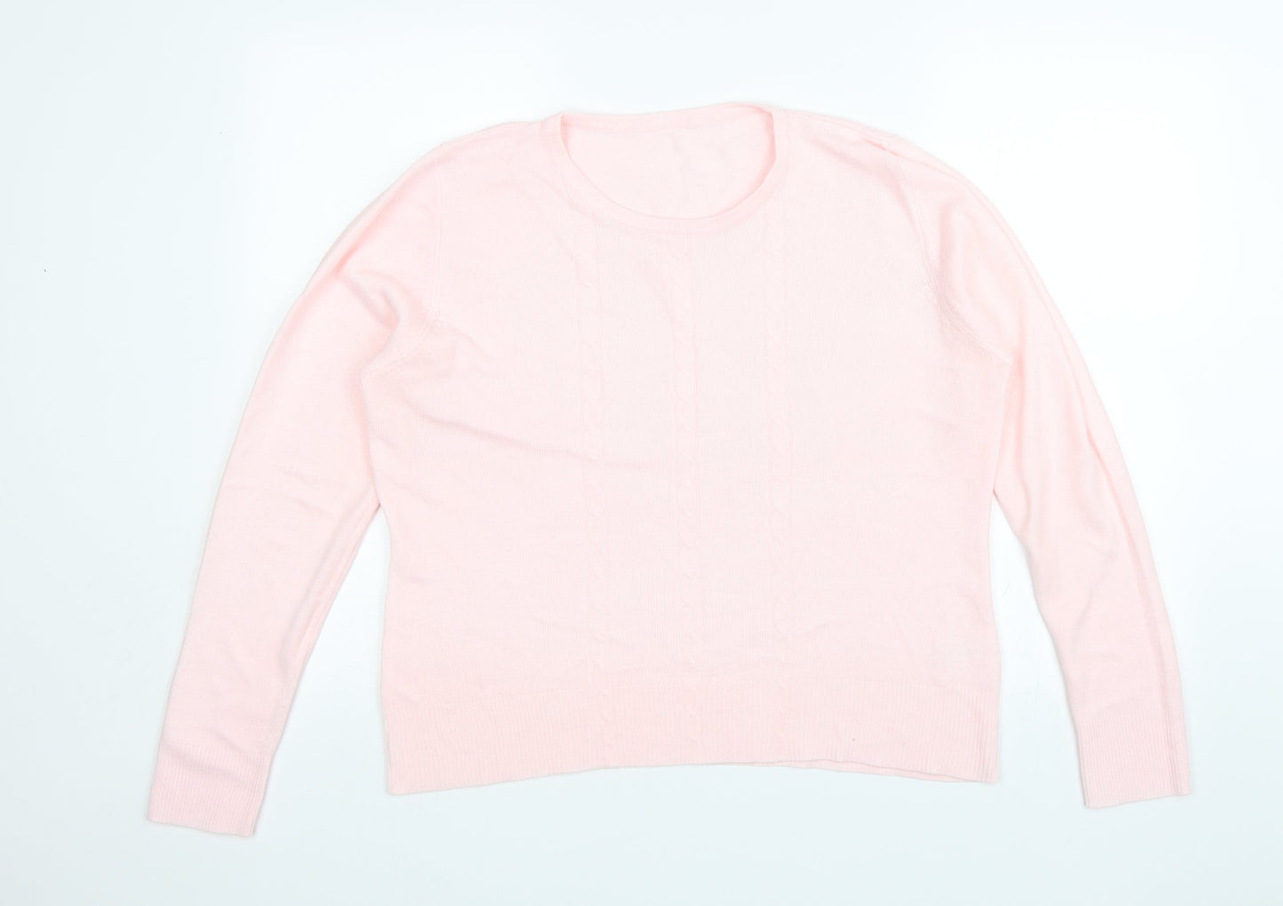 Womens UK Size XL Preworn Pink Pullover Jumper