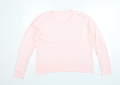 Womens UK Size XL Preworn Pink Pullover Jumper