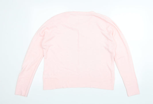 Womens UK Size XL Preworn Pink Pullover Jumper