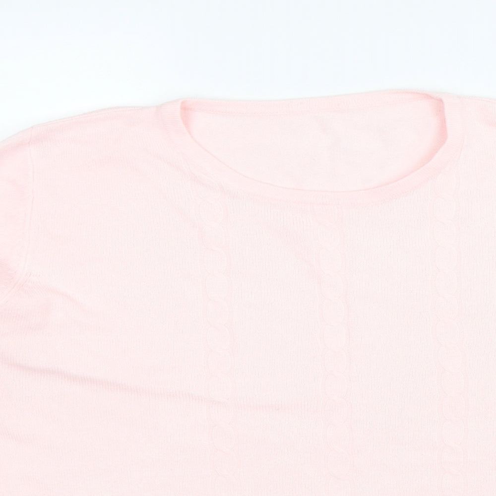 Womens UK Size XL Preworn Pink Pullover Jumper