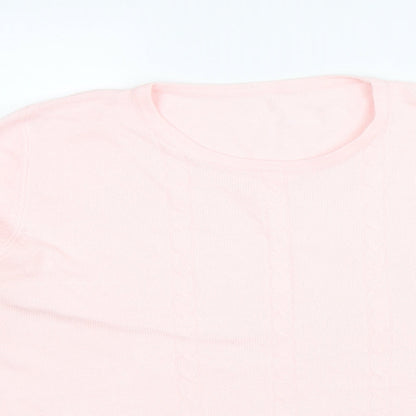 Womens UK Size XL Preworn Pink Pullover Jumper