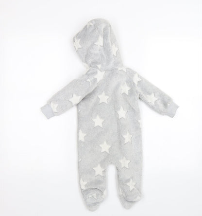 Matalan Baby Grey Solid   One Piece Size 3-6 Months  - Stars