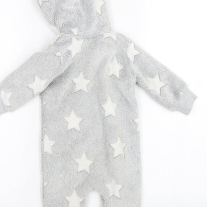 Matalan Baby Grey Solid   One Piece Size 3-6 Months  - Stars