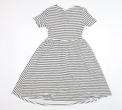 ASOS Womens White Striped  A-Line  Size 8