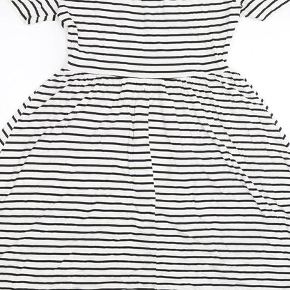 ASOS Womens White Striped  A-Line  Size 8