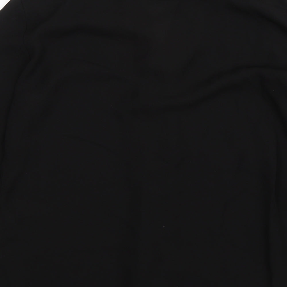 Womens UK Size 14 Dorothy Perkins Black Basic Button-Up